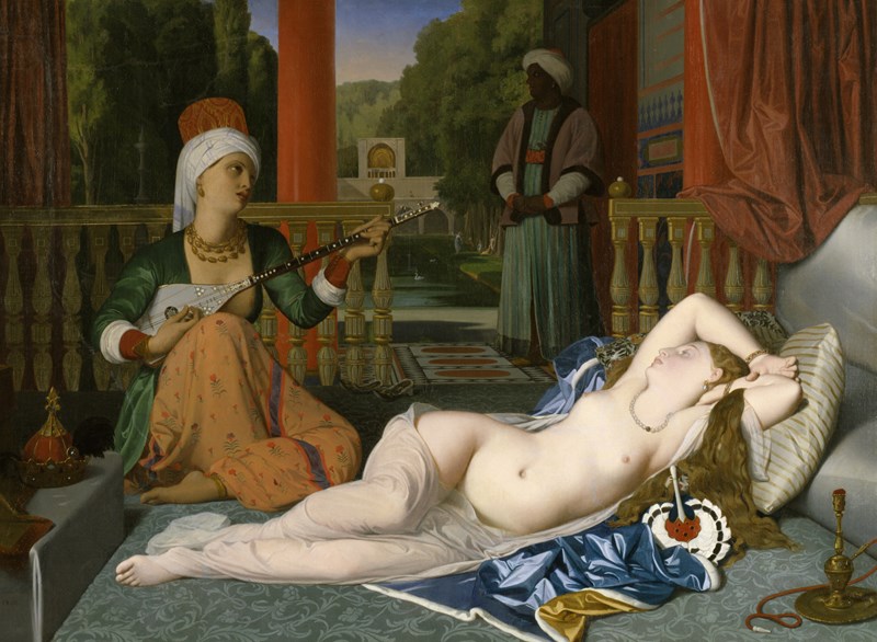 Jean-Auguste-Dominique Ingres: Odalisque with Slave. Oil on canvas, 1842. Walters Art Museum. Acquired by Henry Walters, 1925.