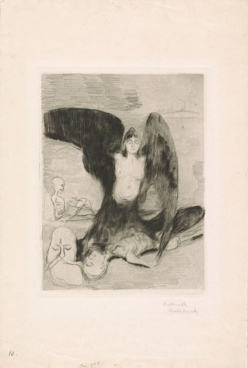 Edvard Munch, Harpy, 1894. Radering. Foto © Munchmuseet