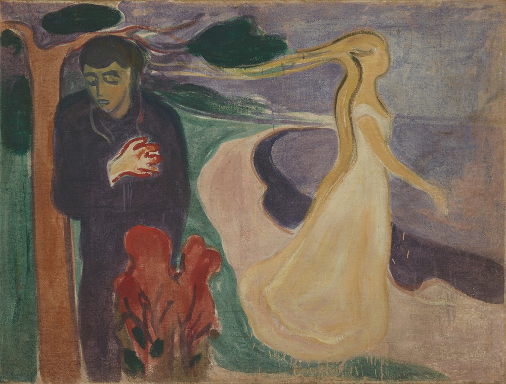 Edvard Munch, Løsrivelse, 1896. Olje(?) på lerret. Foto © Munchmuseet