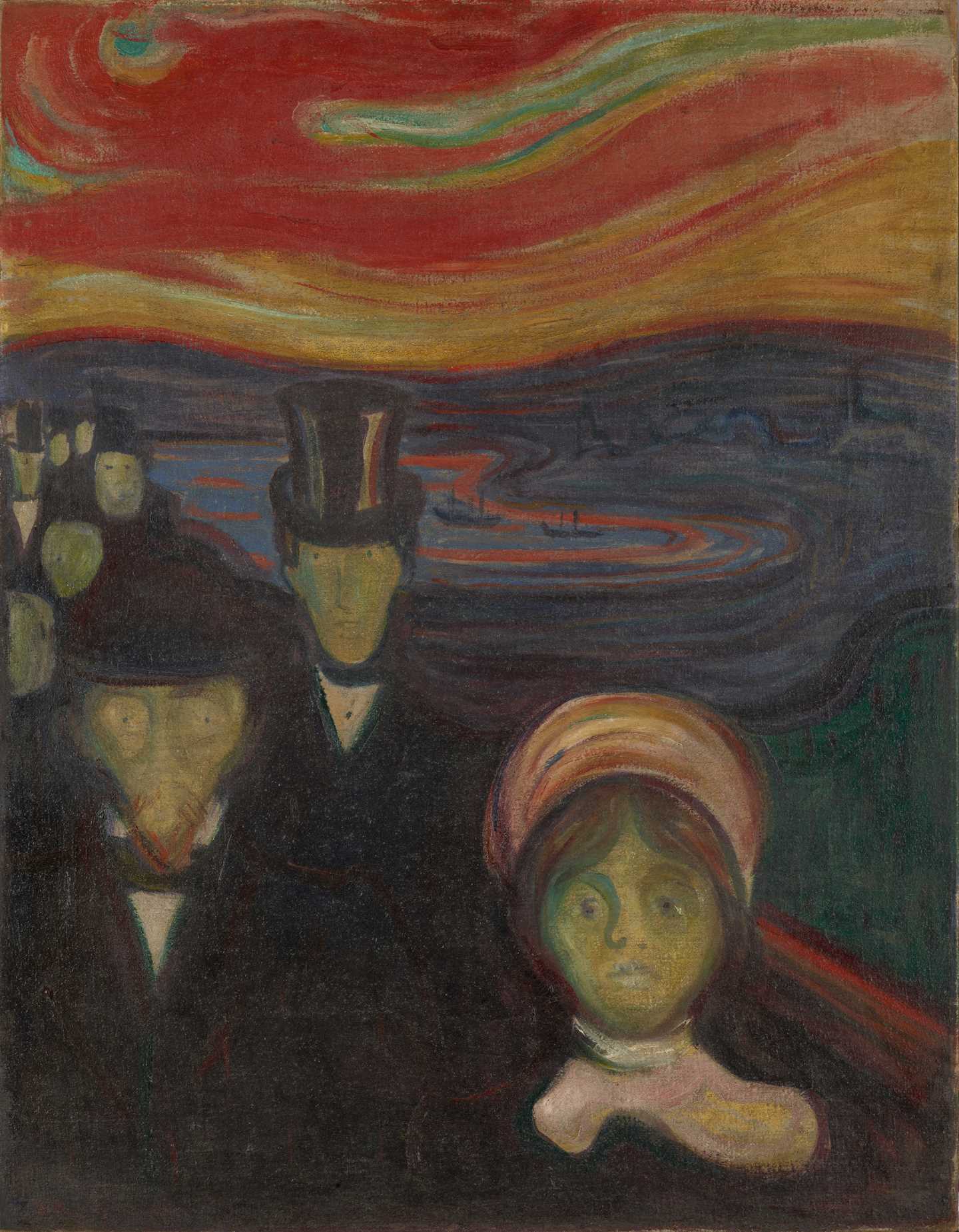 Edvard Munch: Angst. Olje(?) på lerret, 1894. Foto © Munchmuseet