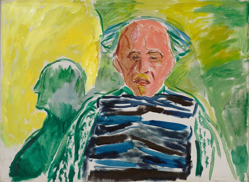 Edvard Munch: Selvportrett. Olje på lerret, 1940–43. Foto © Munchmuseet