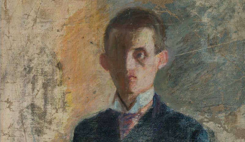 Edvard Munch: Selvportrett (detalj), 1888. Olje på lerret. Foto © Munchmuseet