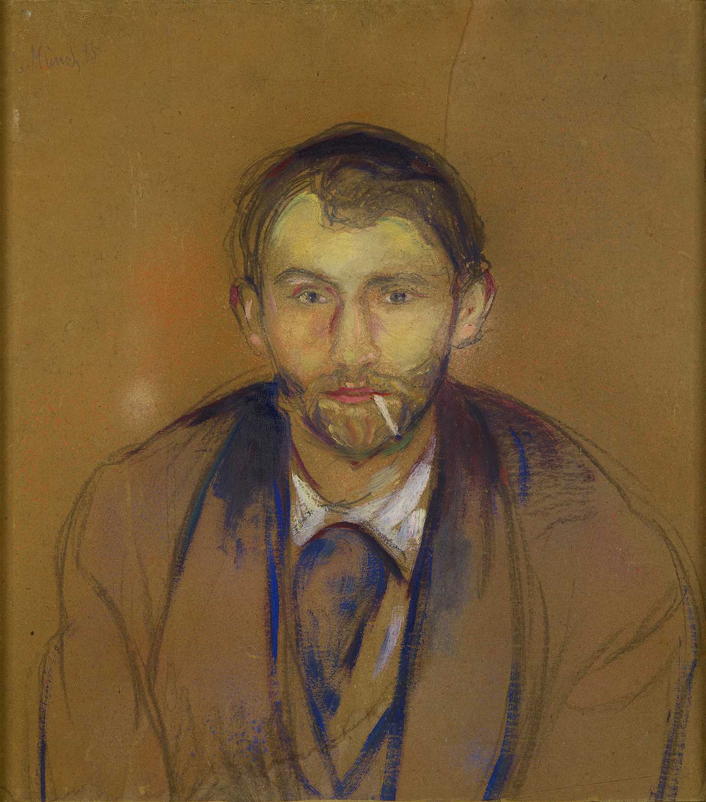 Edvard Munch: Stanislaw Przybyszewski. Olje og/eller tempera på ugrundert papp, 1895. Foto © Munchmuseet
