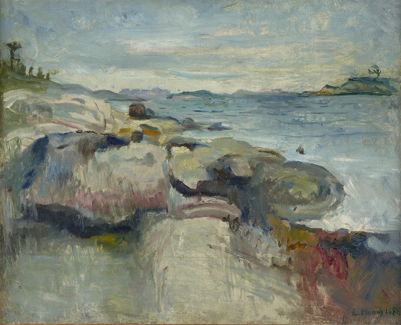 Edvard Munch: Strand. Olje på lerret, 1888. Foto © Munchmuseet