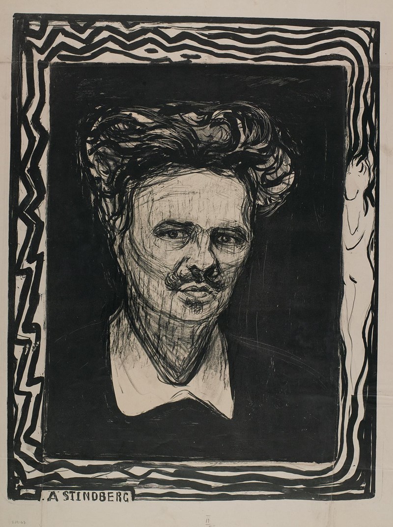 Edvard Munch: August Strindberg. Litograph, 1896. Photo © Munchmuseet