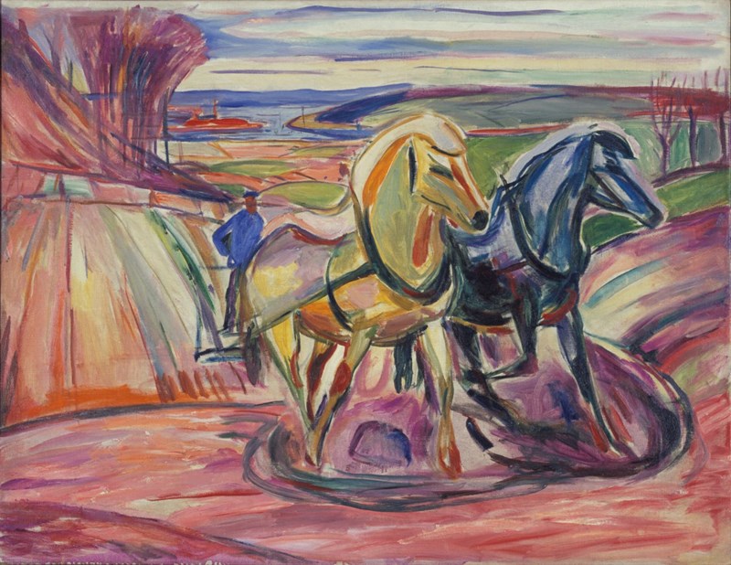 Edvard Munch: Spring Ploughing. Oil on canvas, 1916. Photo © Munchmuseet